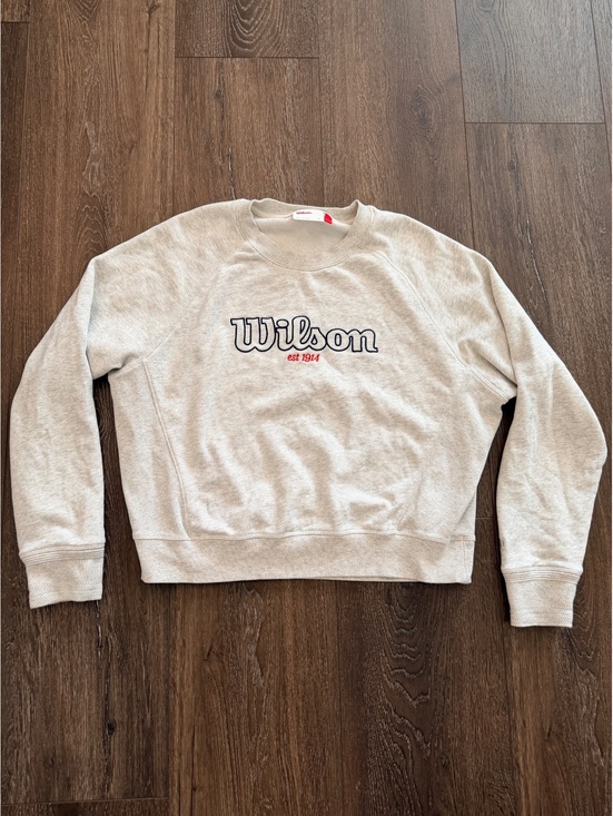 Wilson Jackets & Blazers - Wilson Est 1914 Grey Cropped Crewneck Sweatshirt; Athleisure; Tenniscore, Large